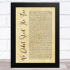 Billy Joel We Didn't Start The Fire Rustic Script Song Lyric Art Print