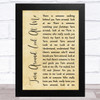 Glen Campbell Turn Around, Look At Me Rustic Script Song Lyric Art Print