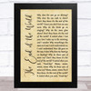 Skeeter Davis The End of the World Rustic Script Song Lyric Art Print