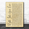 James TW Right Into Your Love Rustic Script Song Lyric Art Print