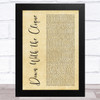 Aaliyah Down With the Clique Rustic Script Song Lyric Art Print