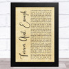 Ronan Keating Forever Aint Enough Rustic Script Song Lyric Art Print