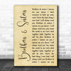 2 Funky 2 Brothers & Sisters Rustic Script Song Lyric Art Print