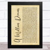 The Greatest Showman A Million Dreams Rustic Script Song Lyric Art Print