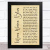 Elvis Presley Mean Woman Blues Rustic Script Song Lyric Art Print