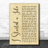 Bee Gees I Started a Joke Rustic Script Song Lyric Art Print