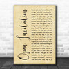 Santana Open Invitation Rustic Script Song Lyric Art Print