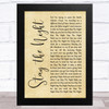 Jane Olivor Stay the Night Rustic Script Song Lyric Art Print