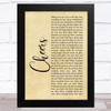 Gary Portnoy, Judy Hart-Angelo Cheers Theme Rustic Script Song Lyric Art Print