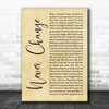 Picture This Never Change Rustic Script Song Lyric Art Print
