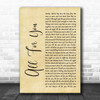Iration All For You Rustic Script Song Lyric Art Print