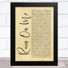 Lady Gaga & Ariana Grande Rain On Me Rustic Script Song Lyric Art Print