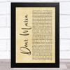 All Time Low Dear Maria Rustic Script Song Lyric Art Print