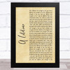 Ziggy Marley A Lifetime Rustic Script Song Lyric Art Print