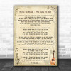 Chris De Burgh - The Lady In Red Song Lyric Guitar Music Wall Art Print