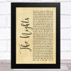 Avicii The Nights Rustic Script Song Lyric Art Print