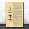 NF Start Over Rustic Script Song Lyric Art Print