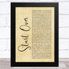 NF Start Over Rustic Script Song Lyric Art Print