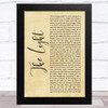 Disturbed The Light Rustic Script Song Lyric Art Print