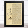 TLC No Scrubs Rustic Script Song Lyric Art Print