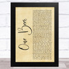 HARDY One Beer Rustic Script Song Lyric Art Print