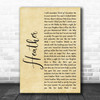 Conan Gray Heather Rustic Script Song Lyric Art Print