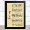 One Eskimo Amazing Rustic Script Song Lyric Art Print