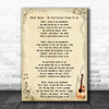 Chuck Berry No Particular Place To Go Song Lyric Music Wall Art Print