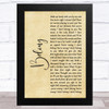 Cary Brothers Belong Rustic Script Song Lyric Art Print