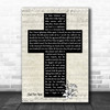 10000 Maniacs Eat For Two Music Script Christian Memorial Cross Song Lyric Art Print