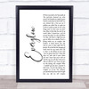 Carrie Underwood Kingdom Music Script Christian Memorial Cross Song Lyric Art Print