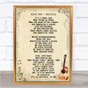 Elton John Sacrifice Song Lyric Vintage Music Wall Art Print