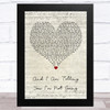 Jennifer Hudson And I Am Telling You I'm Not Going Script Heart Song Lyric Art Print