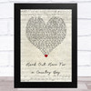 The Cadillac Three Hard Out Here For a Country Boy Script Heart Song Lyric Art Print