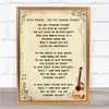 Elvis Presley Are You Lonesome Tonight Song Lyric Vintage Music Wall Art Print