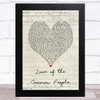 Paul Young Love of the Common People Script Heart Song Lyric Art Print