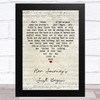 Ellen Brenneman Her Journey's Just Begun Script Heart Song Lyric Art Print