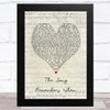 Trisha Yearwood The Song Remembers When Script Heart Song Lyric Art Print