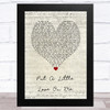 Niall Horan Put A Little Love On Me Script Heart Song Lyric Art Print