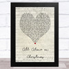 E Street Band & Darlene Love All Alone on Christmas Script Heart Song Lyric Art Print