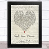 Florida Georgia Line God, Your Mama, And Me Script Heart Song Lyric Art Print