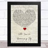 Liam Gallagher All You're Dreaming Of Script Heart Song Lyric Art Print