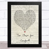 McFly Too Close for Comfort Script Heart Song Lyric Art Print