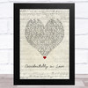 Counting Crows Accidentally in Love Script Heart Song Lyric Art Print