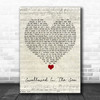 Coldplay Swallowed In The Sea Script Heart Song Lyric Art Print