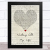 PHB & Jack, Hayla Waiting All My Life Script Heart Song Lyric Art Print