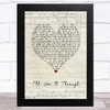 Texas Ill See It Through Script Heart Song Lyric Art Print