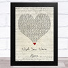 Avril Lavigne Wish You Were Here Script Heart Song Lyric Art Print