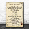 Joe Smooth - Promised Land Song Lyric Guitar Music Wall Art Print