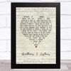 2 Funky 2 Brothers & Sisters Script Heart Song Lyric Art Print